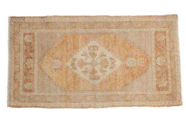 1.5x3.5 Vintage Distressed Oushak Rug Mat Runner // ONH Item 7957