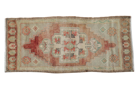 1.5x3.5 Vintage Distressed Oushak Rug Mat Runner // ONH Item 7962