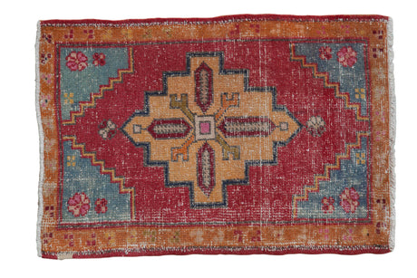 2x3 Vintage Distressed Oushak Rug Mat // ONH Item 7965
