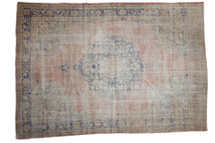 8x11.5 Vintage Distressed Oushak Carpet // ONH Item 7968