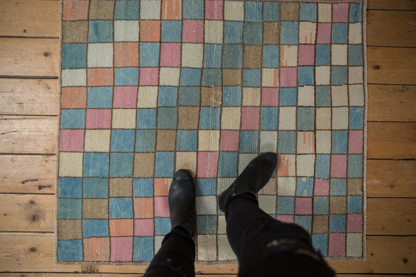 3x3.5 Vintage Distressed Oushak Square Rug // ONH Item 7974 Image 1