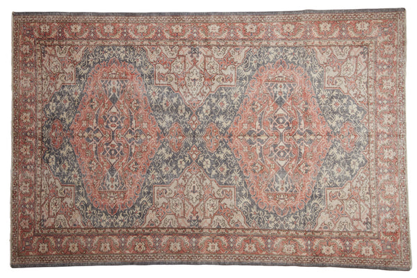6.5x10 Vintage Distressed Oushak Carpet // ONH Item 7975