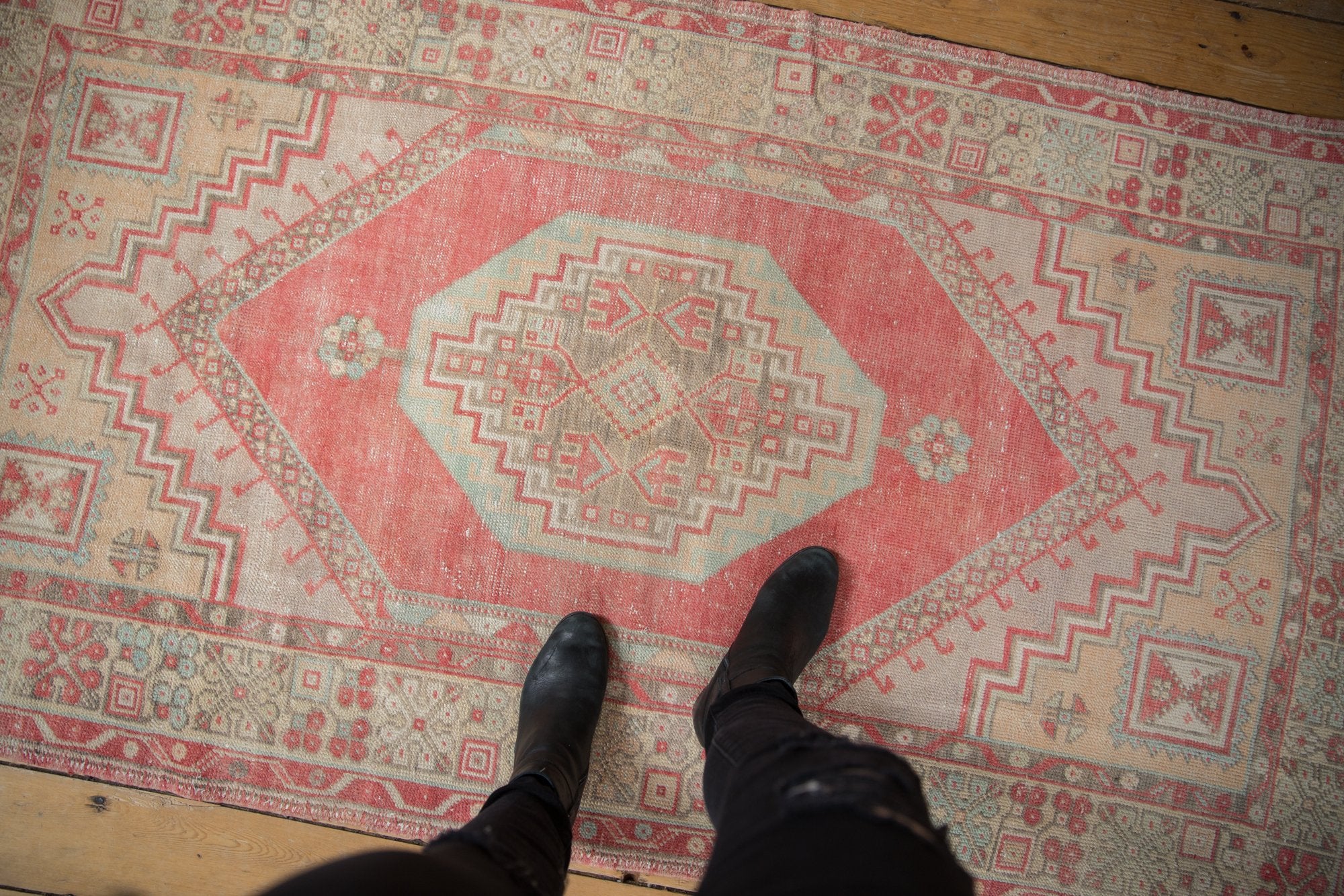 3.5x6.5 Vintage Distressed Oushak Rug // ONH Item 7978 Image 1