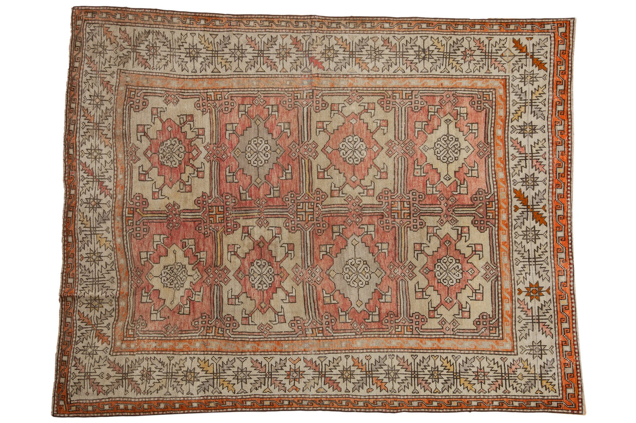 6x8 Vintage Distressed Oushak Carpet // ONH Item 7980