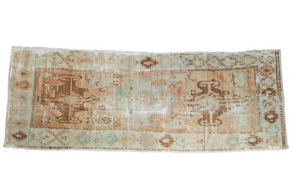 3x9 Vintage Distressed Oushak Rug Runner // ONH Item 7990