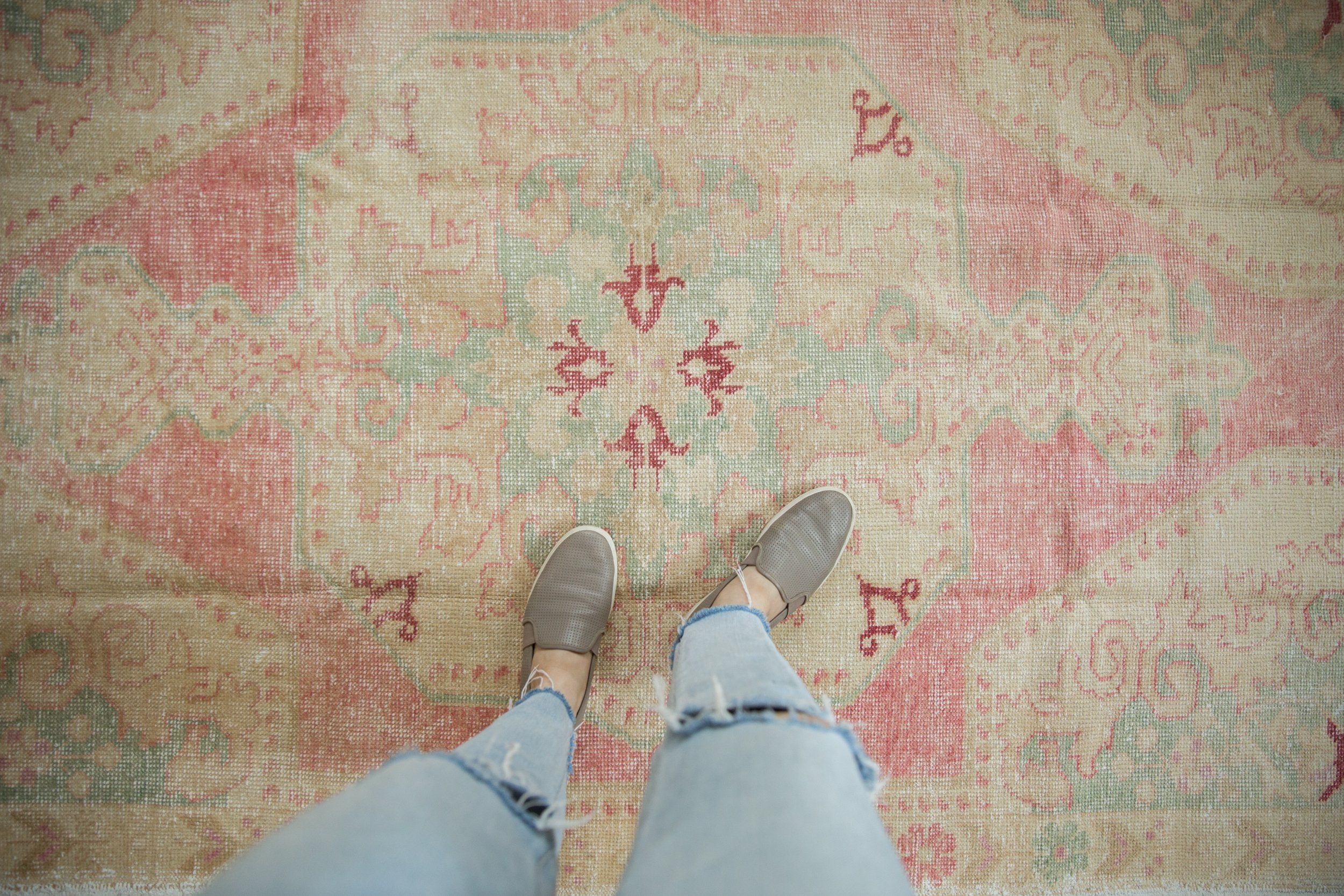 4.5x7 Vintage Distressed Oushak Rug // ONH Item 7994 Image 1