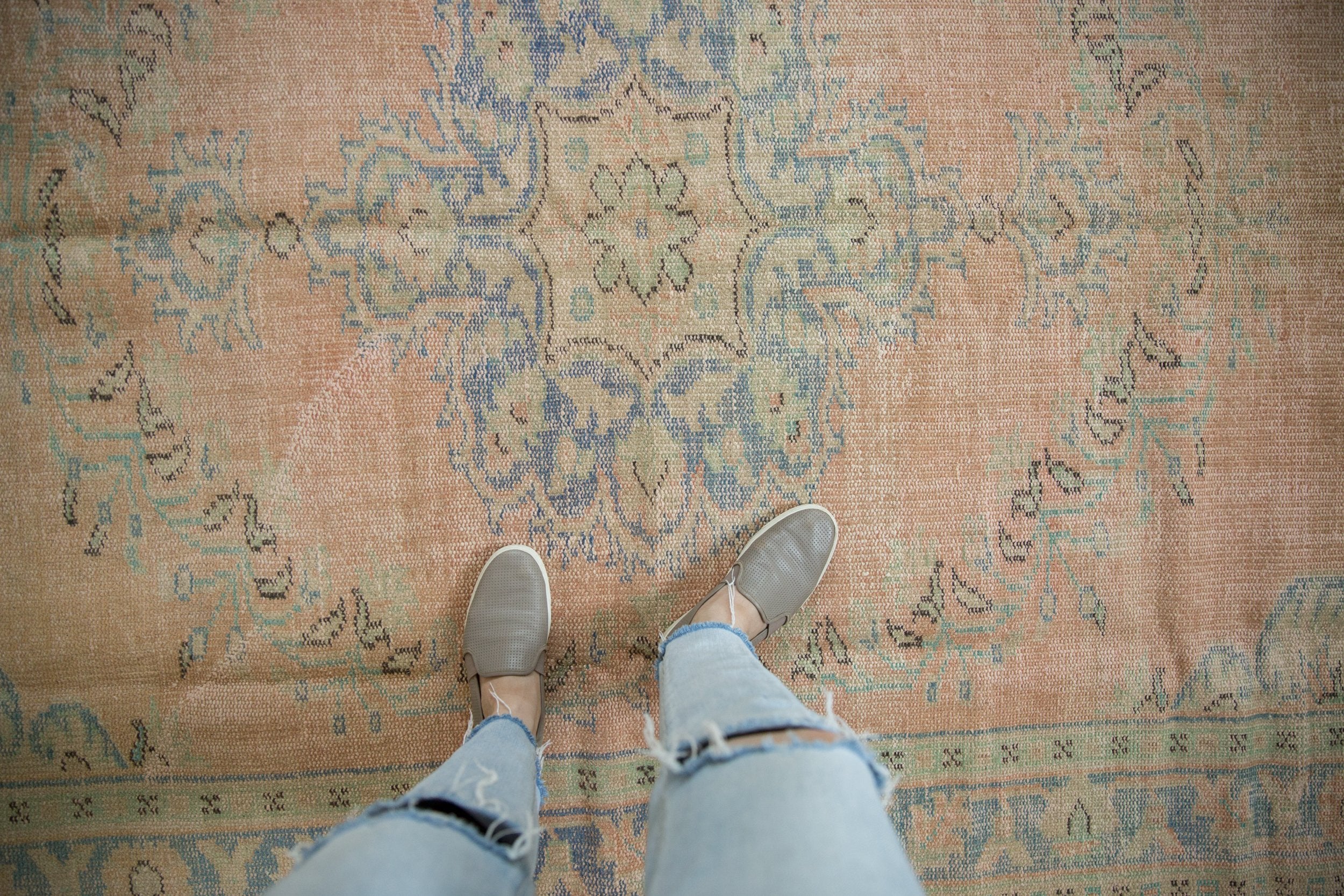 6x10 Vintage Distressed Oushak Carpet // ONH Item 7995 Image 1