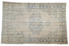 6x9.5 Vintage Distressed Oushak Carpet // ONH Item 7996