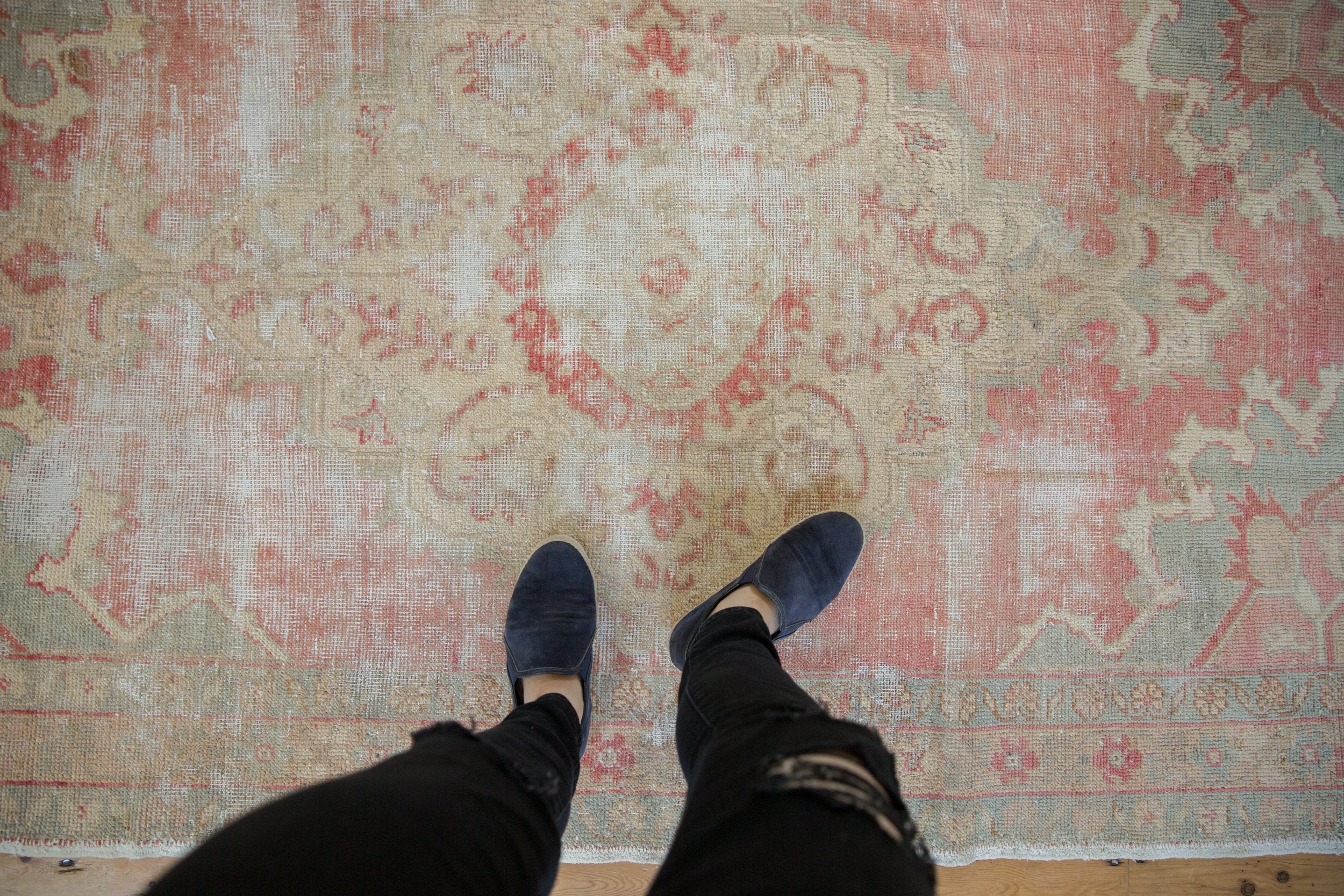 4.5x7.5 Vintage Distressed Oushak Rug // ONH Item 8003 Image 1