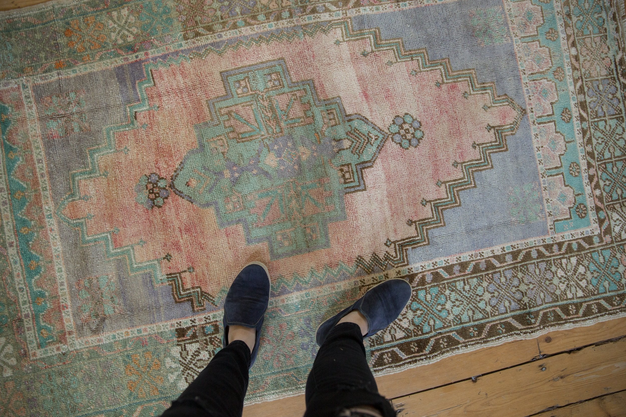 3.5x6 Vintage Distressed Oushak Rug // ONH Item 8004 Image 1