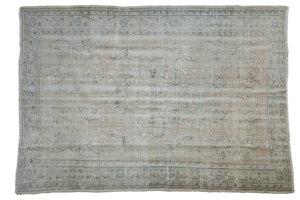 6.5x9.5 Vintage Distressed Oushak Carpet // ONH Item 8005