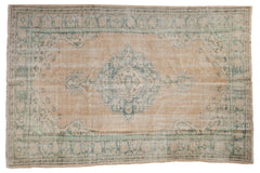5.5x8 Vintage Distressed Oushak Carpet // ONH Item 8008