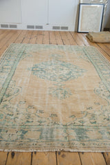 5.5x8 Vintage Distressed Oushak Carpet // ONH Item 8008 Image 4