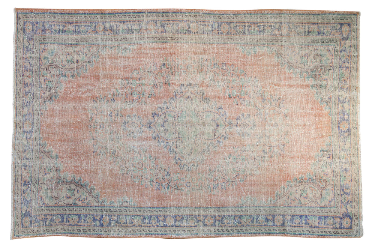 6x9 Vintage Distressed Oushak Carpet // ONH Item 8010