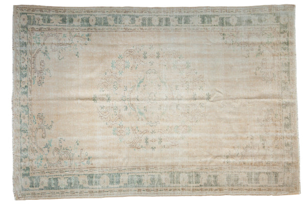 5.5x8 Vintage Distressed Oushak Carpet // ONH Item 8012