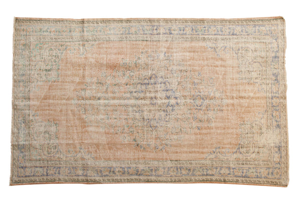 6x9.5 Vintage Distressed Oushak Carpet // ONH Item 8020