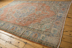 6.5x9.5 Vintage Distressed Oushak Carpet // ONH Item 8022 Image 2