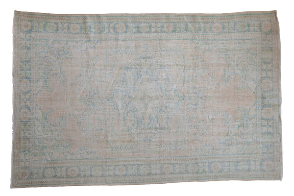 6.5x9.5 Vintage Distressed Oushak Carpet // ONH Item 8023