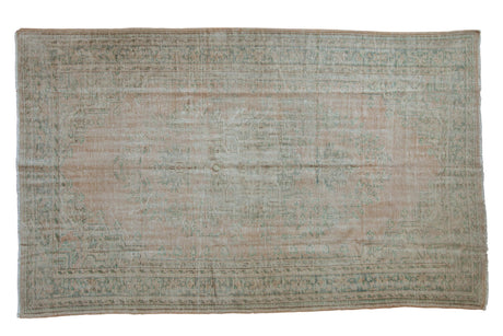 6x9.5 Vintage Distressed Oushak Carpet // ONH Item 8024