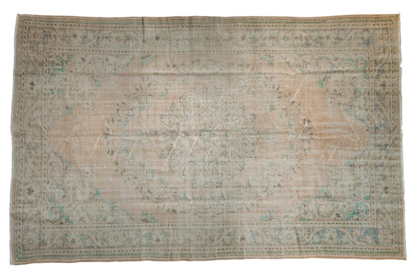 6x9.5 Vintage Distressed Oushak Carpet // ONH Item 8026