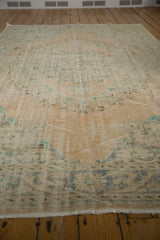 6x9.5 Vintage Distressed Oushak Carpet // ONH Item 8026 Image 3