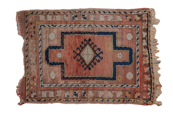 2.5x3 Vintage Distressed Anatolian Square Rug // ONH Item 8031