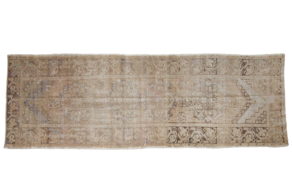 3x9.5 Vintage Distressed Oushak Rug Runner // ONH Item 8034