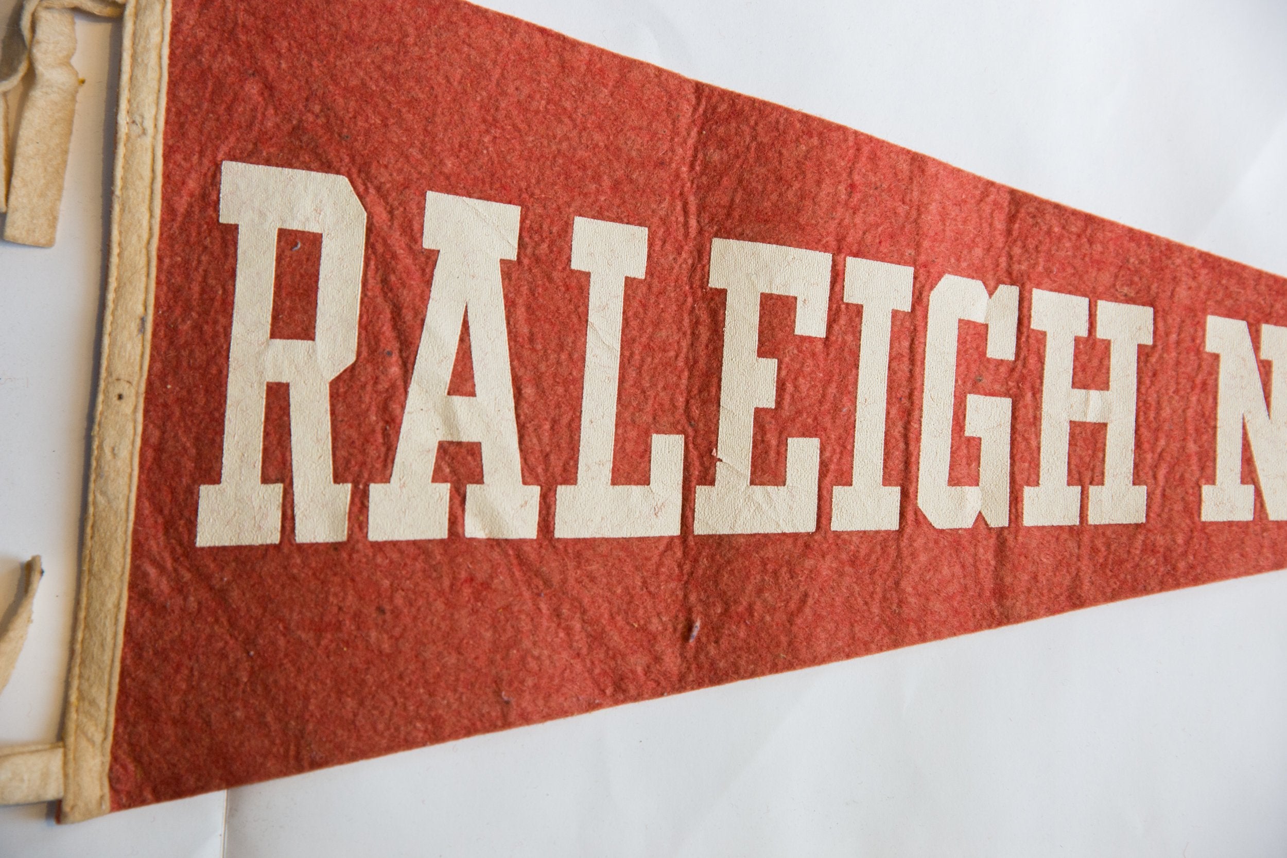 Vintage Raleigh NC Felt Flag // ONH Item 8052 Image 1