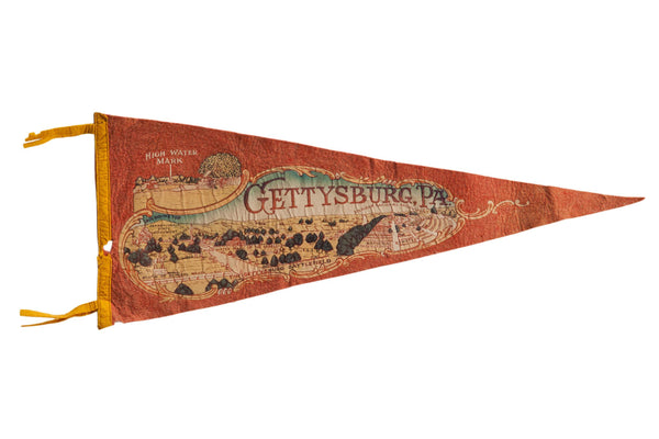 Vintage Gettysburg PA Felt Flag // ONH Item 8054