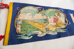 Vintage Virginia Beach VA Felt Flag // ONH Item 8057 Image 1