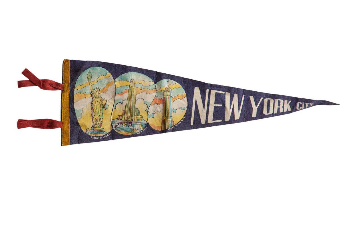 Vintage New York City Felt Flag // ONH Item 8059