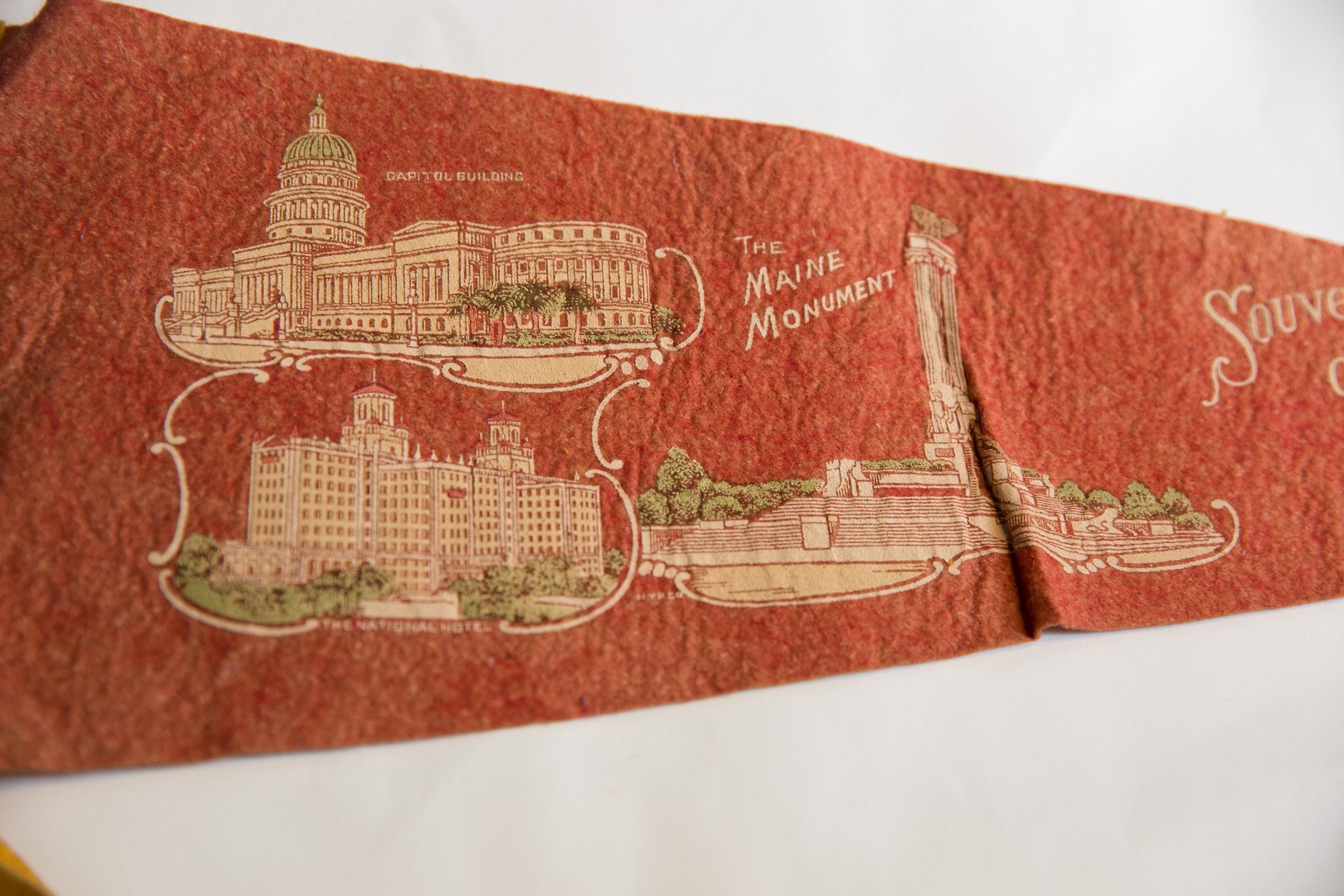 Vintage Havana Cuba Felt Flag // ONH Item 8062 Image 1