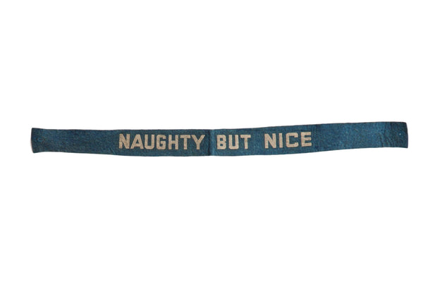 Vintage Naughty but Nice Felt Banner // ONH Item 8063