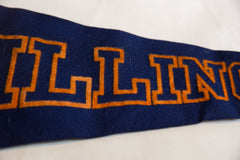 Vintage University of Illinois Felt Flag // ONH Item 8073 Image 2
