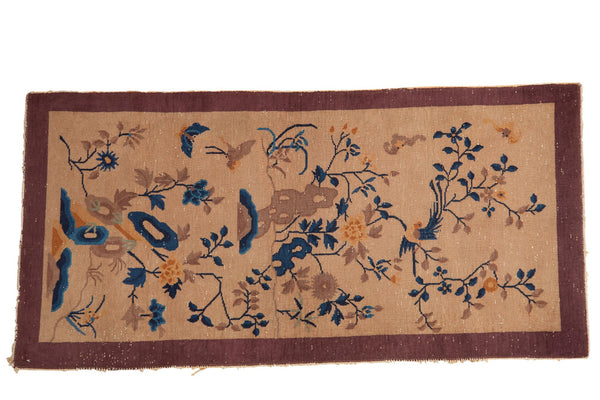 3x6 Vintage Nichols Art Deco Rug Runner // ONH Item 8088