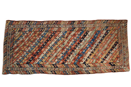 3.5x8.5 Antique Kurdish Rug Runner // ONH Item 8089