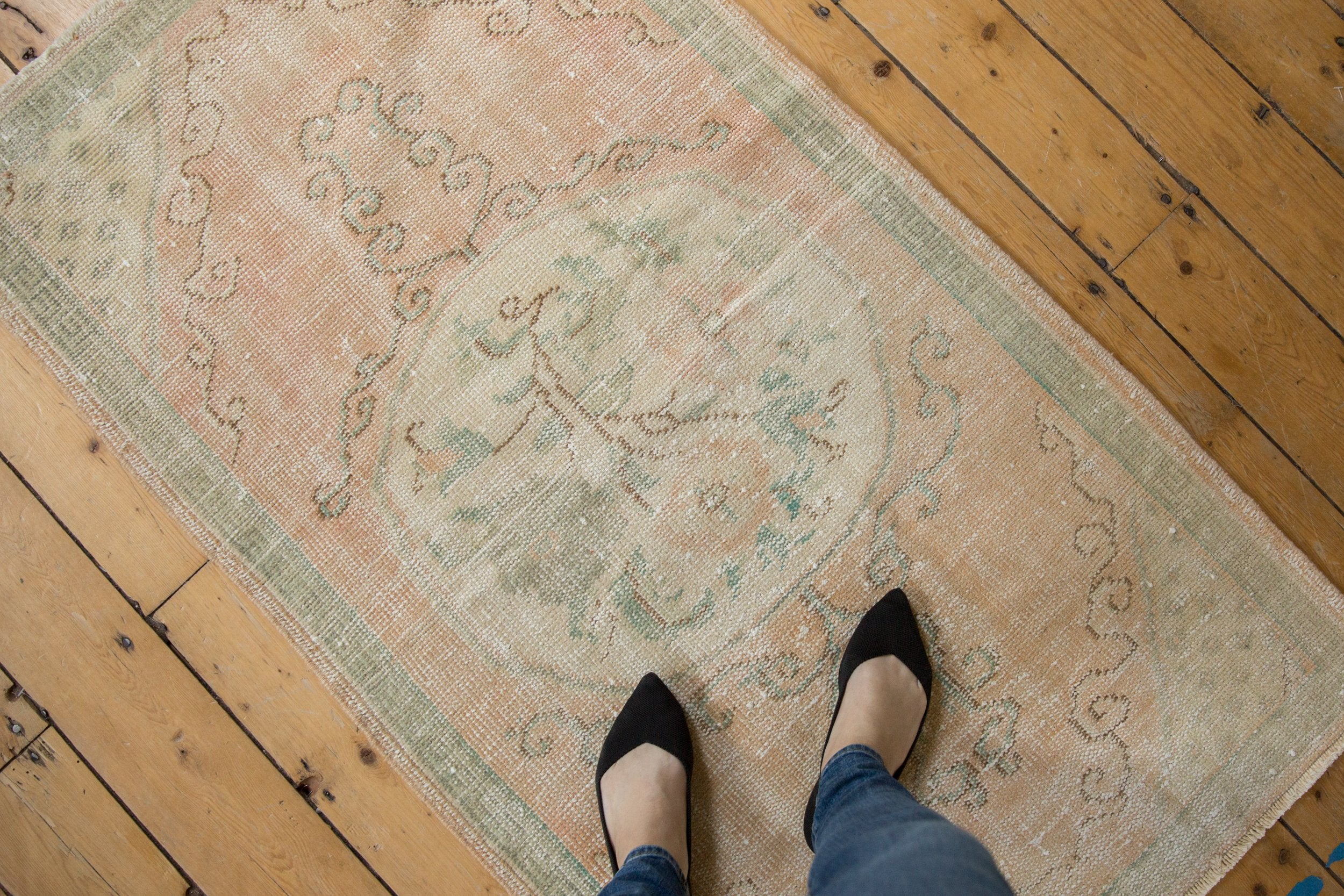 2.5x5 Vintage Distressed Oushak Rug Runner // ONH Item 8101 Image 1