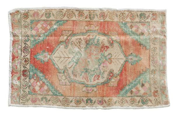 2x3 Vintage Distressed Oushak Rug Mat // ONH Item 8108