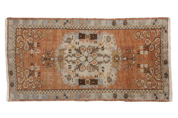 2.5x5 Vintage Distressed Oushak Rug Runner // ONH Item 8109