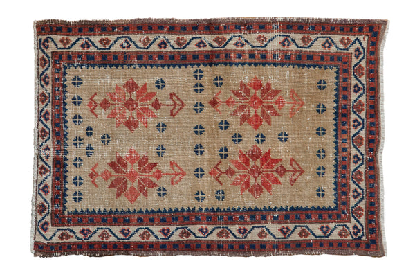 2x3 Vintage Distressed Oushak Rug Mat // ONH Item 8112