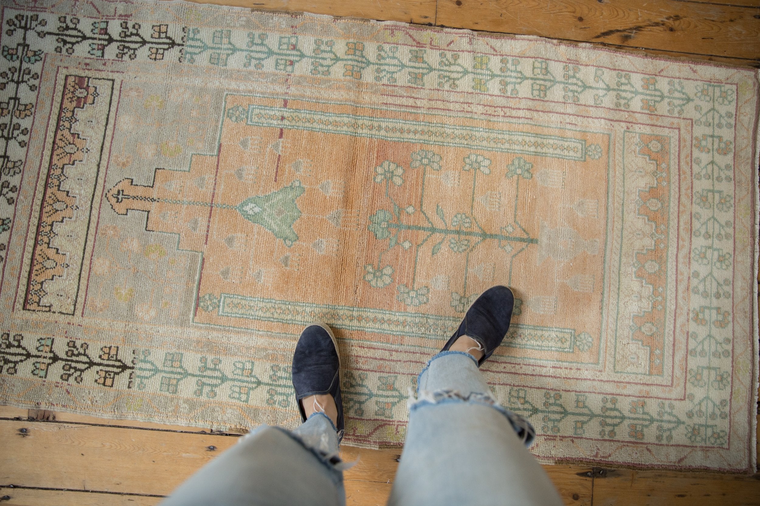 3x6 Vintage Distressed Oushak Rug Runner // ONH Item 8122 Image 1