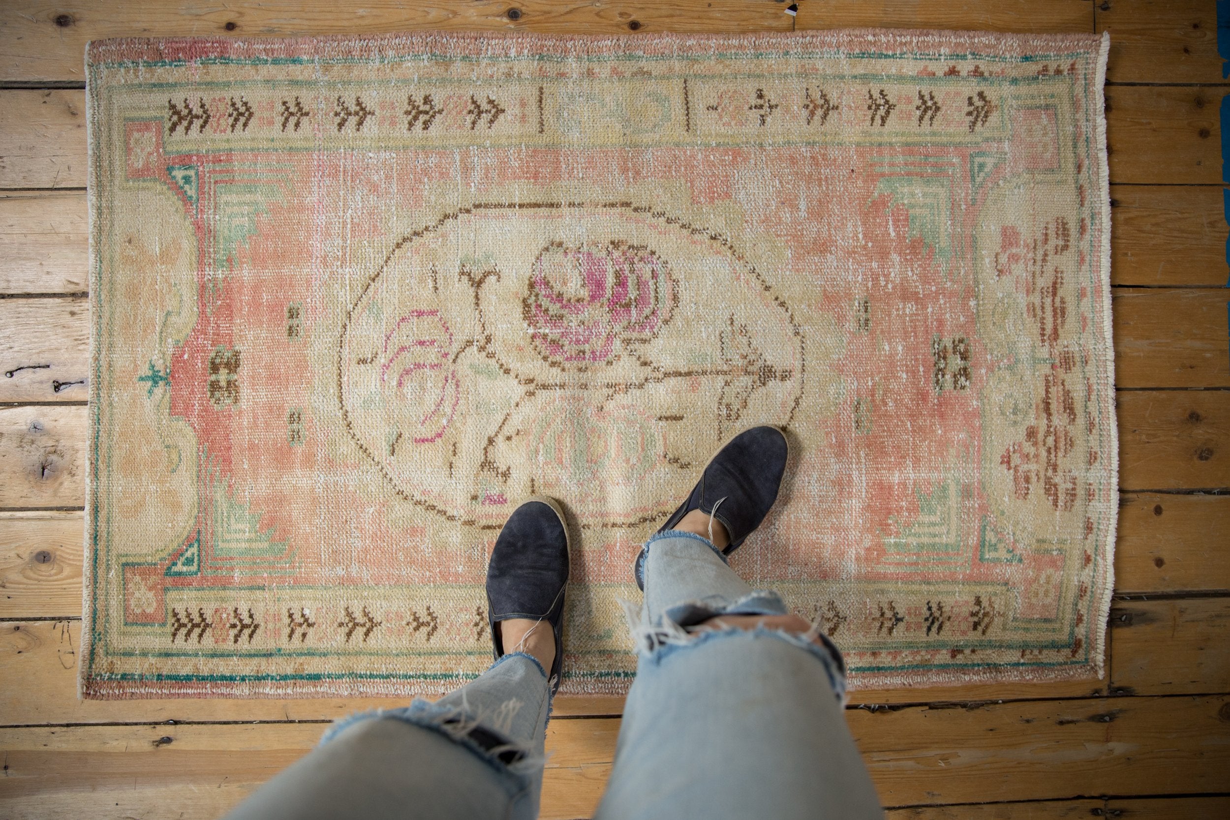 3x4.5 Vintage Distressed Oushak Rug // ONH Item 8123 Image 1