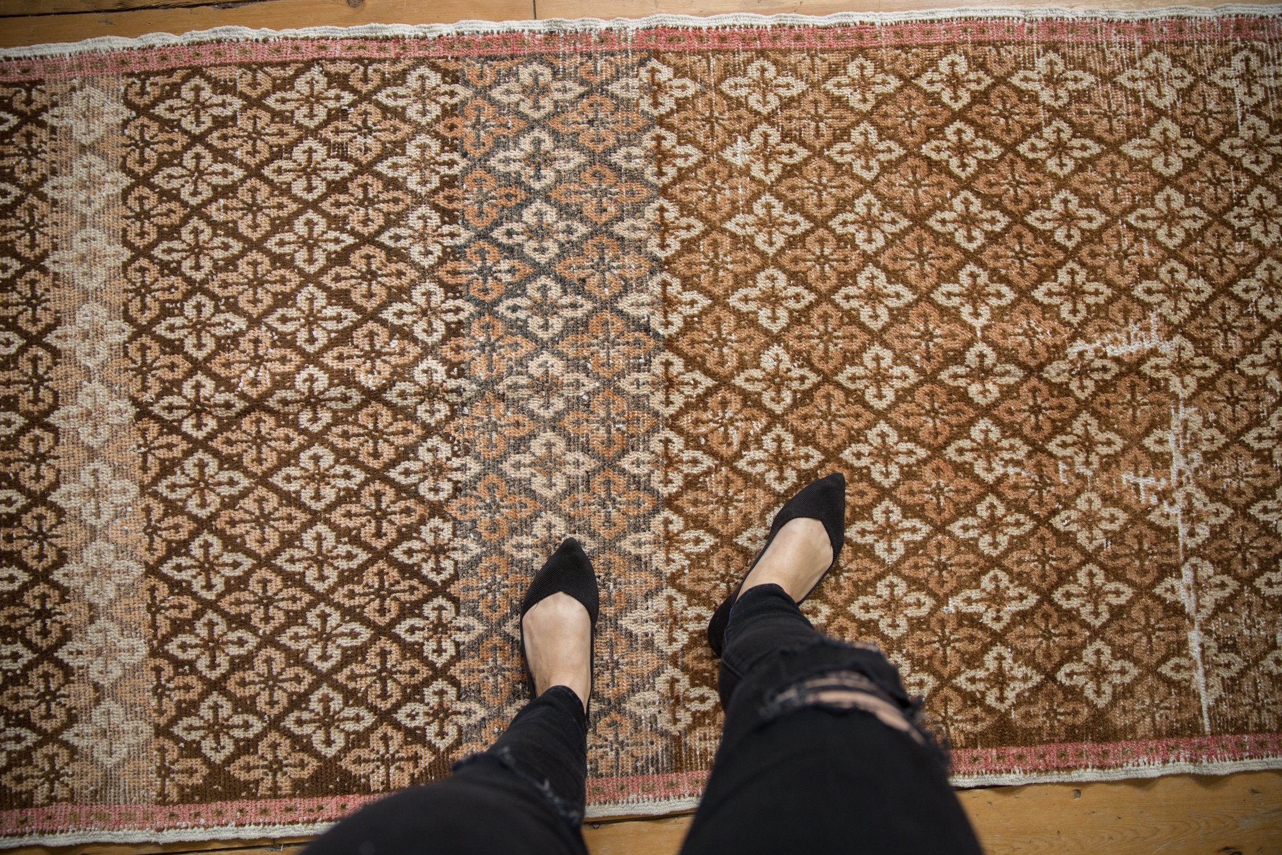 3.5x10 Vintage Distressed Oushak Rug Runner // ONH Item 8126 Image 1