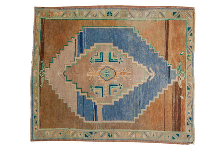 3x4 Vintage Distressed Oushak Square Rug // ONH Item 8128