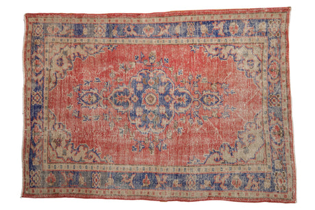 4.5x6.5 Vintage Distressed Oushak Rug // ONH Item 8132