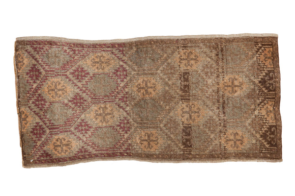 1.5x3.5 Vintage Distressed Oushak Rug Mat Runner // ONH Item 8138