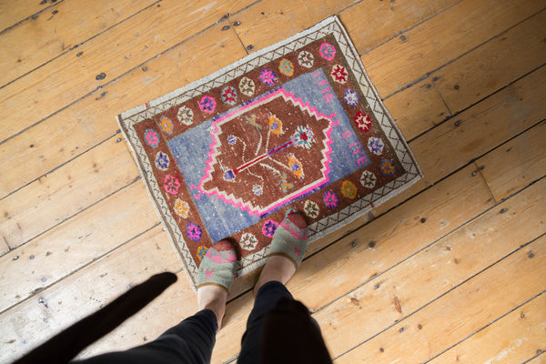 1.5x2.5 Vintage Distressed Oushak Rug Mat // ONH Item 8139