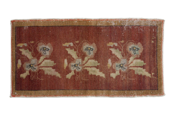 1.5x3.5 Vintage Distressed Oushak Rug Mat Runner // ONH Item 8142