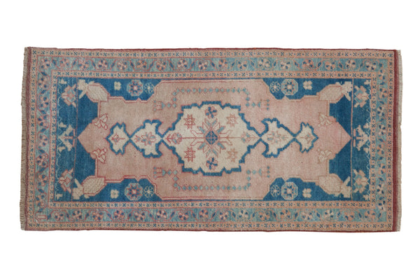 1.5x3.5 Vintage Distressed Oushak Rug Mat Runner // ONH Item 8143