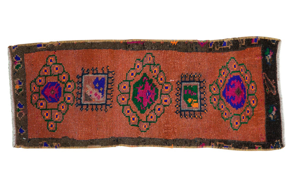 1x3 Vintage Distressed Oushak Rug Mat Runner // ONH Item 8152